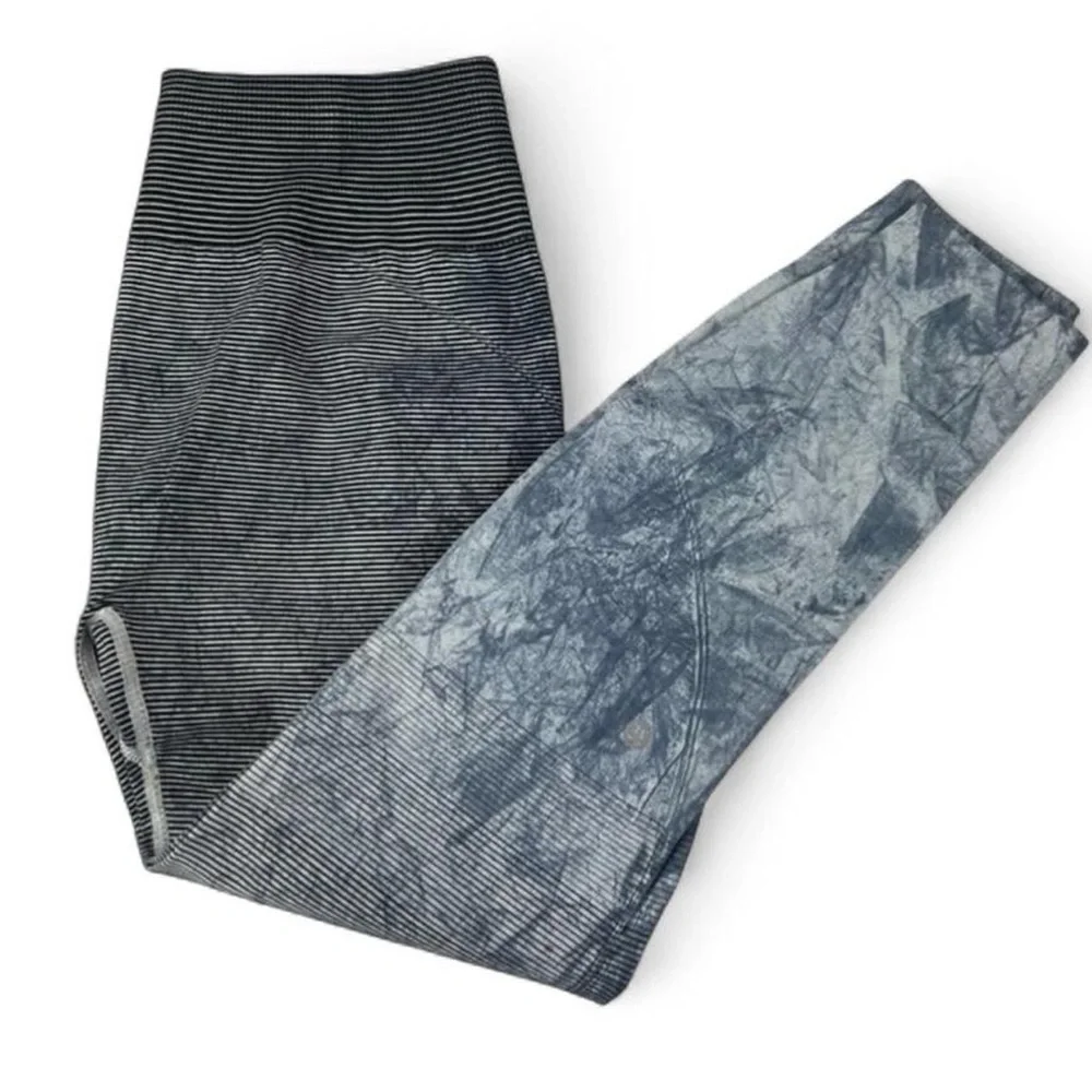 Lululemon Ebb To Train Women’s Leggings Marbled Size 6 Yoga Pilates Workout - Picture 2 of 4